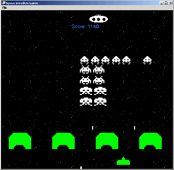 Screenshot from the original Space Invaders 